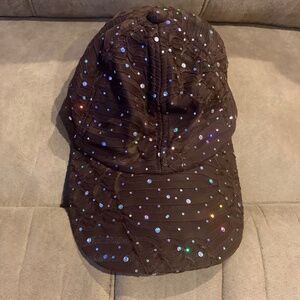 NWOT Brown Embellished Hat